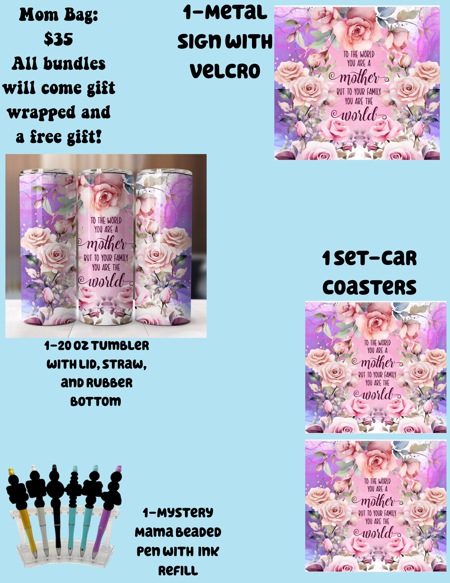 Mom you are my world mother’s day Bundle