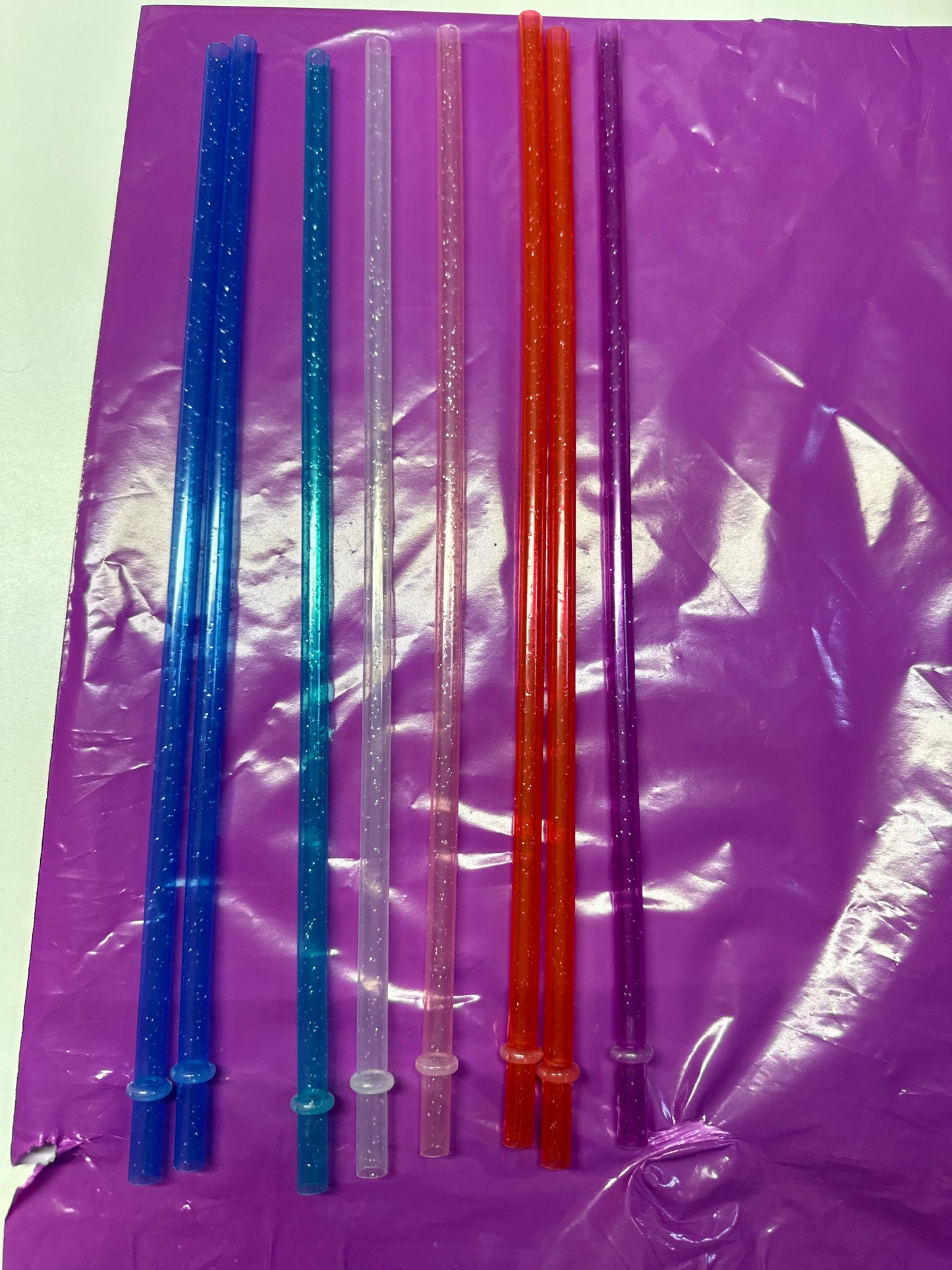 Colorful sparkle stanley straw