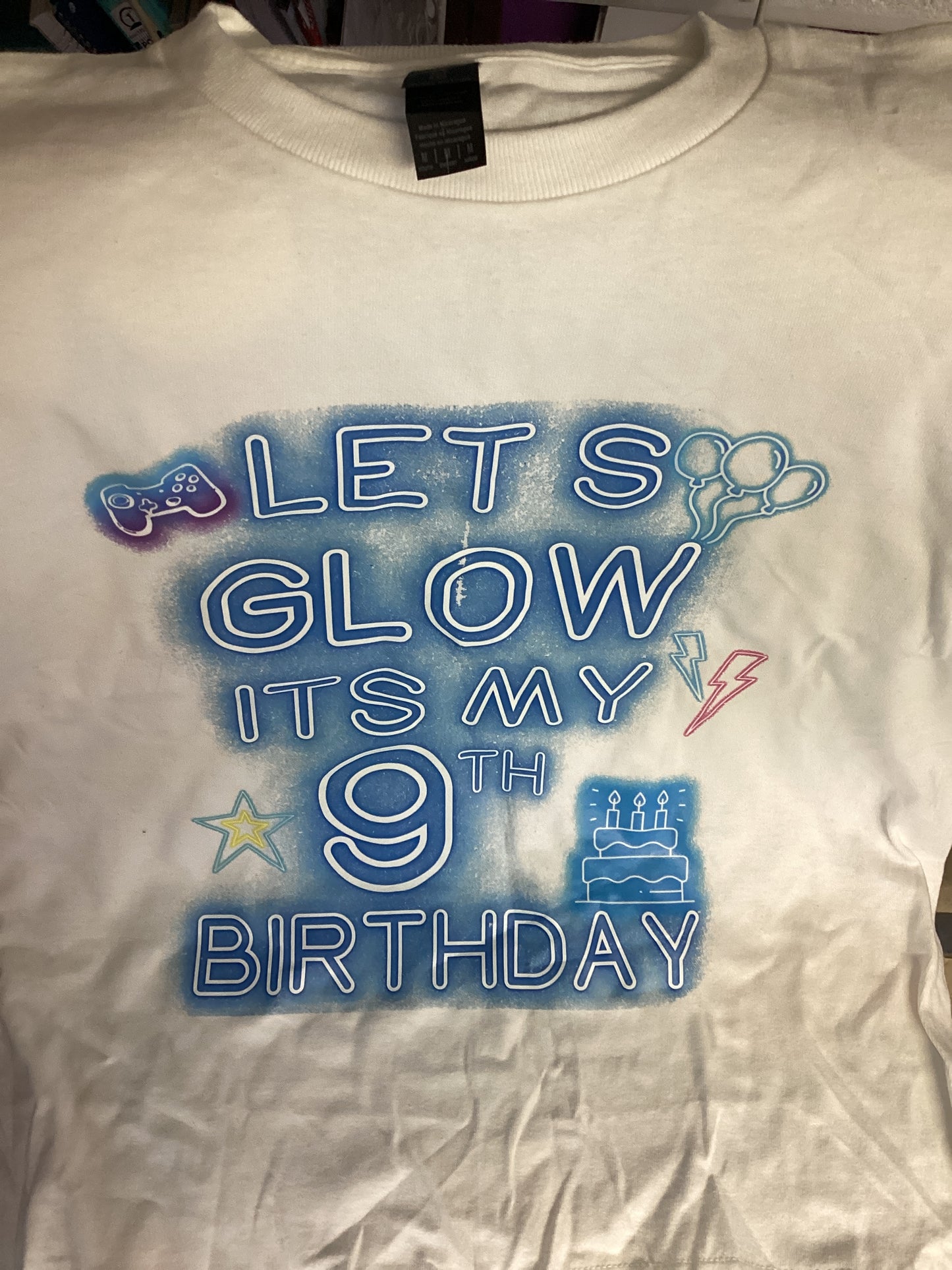 Lets glow 9th birthday oopsie shirt