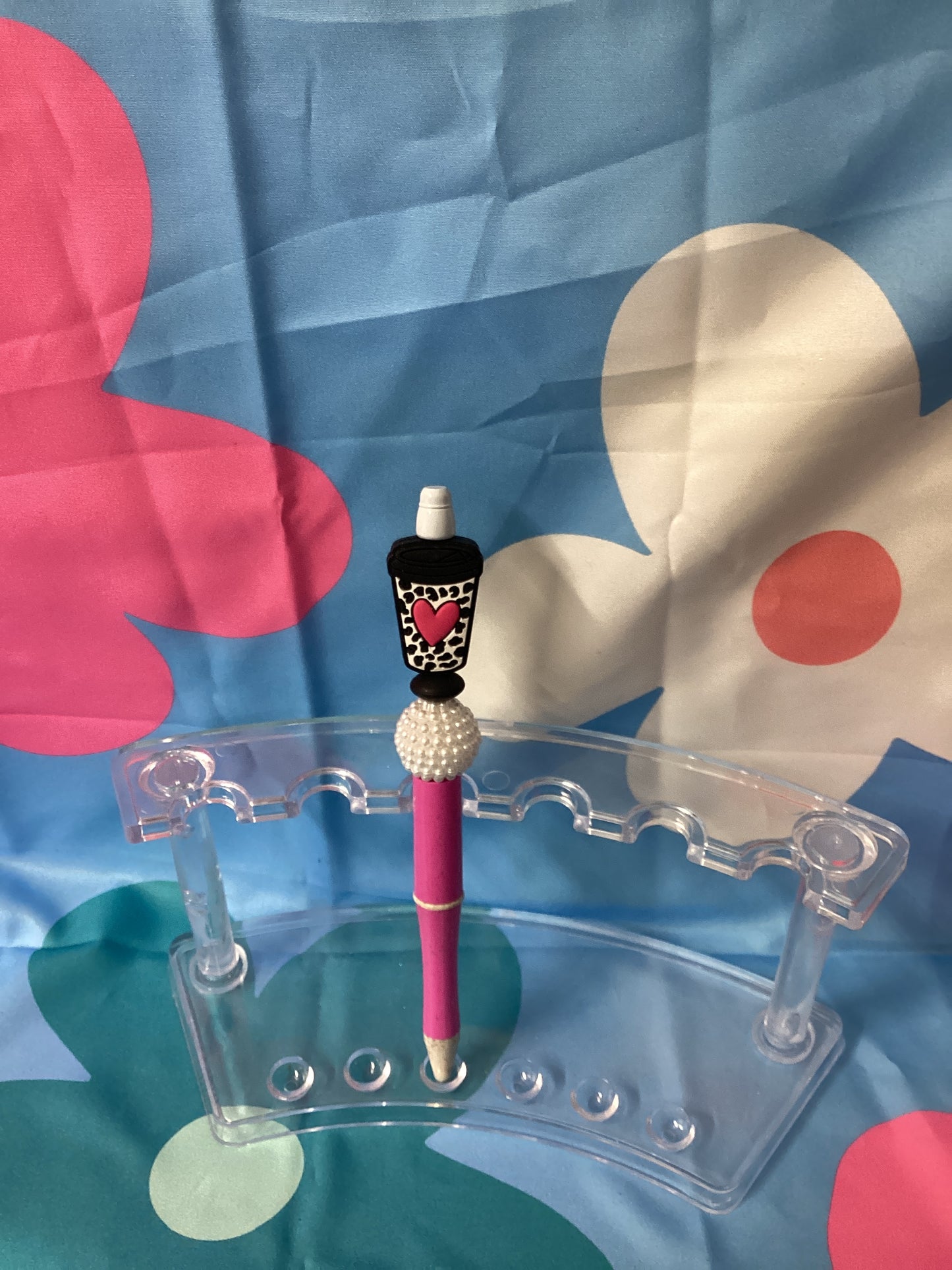 coffee mug beaded pen