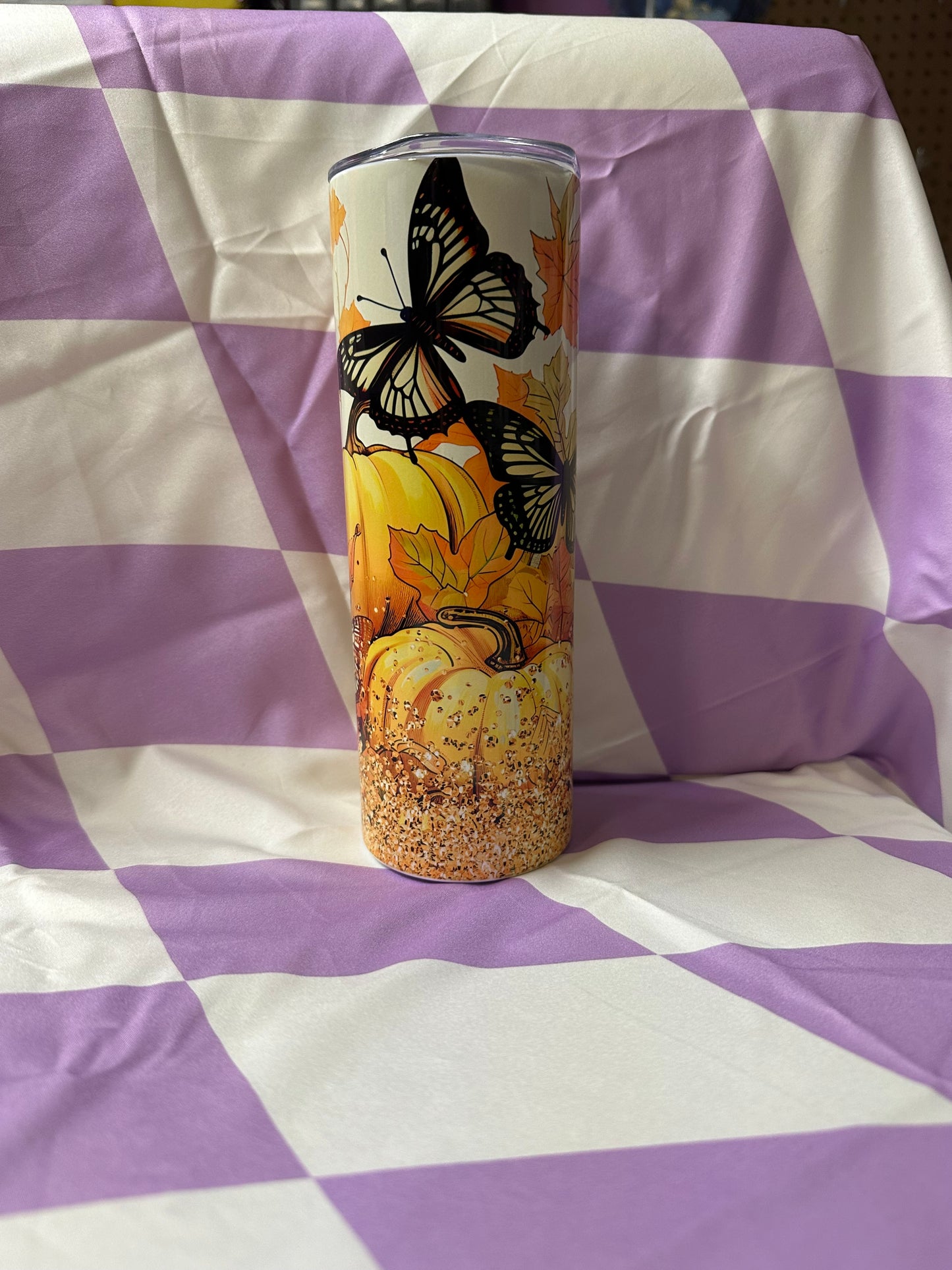 Fall butterfly 20 oz tumbler