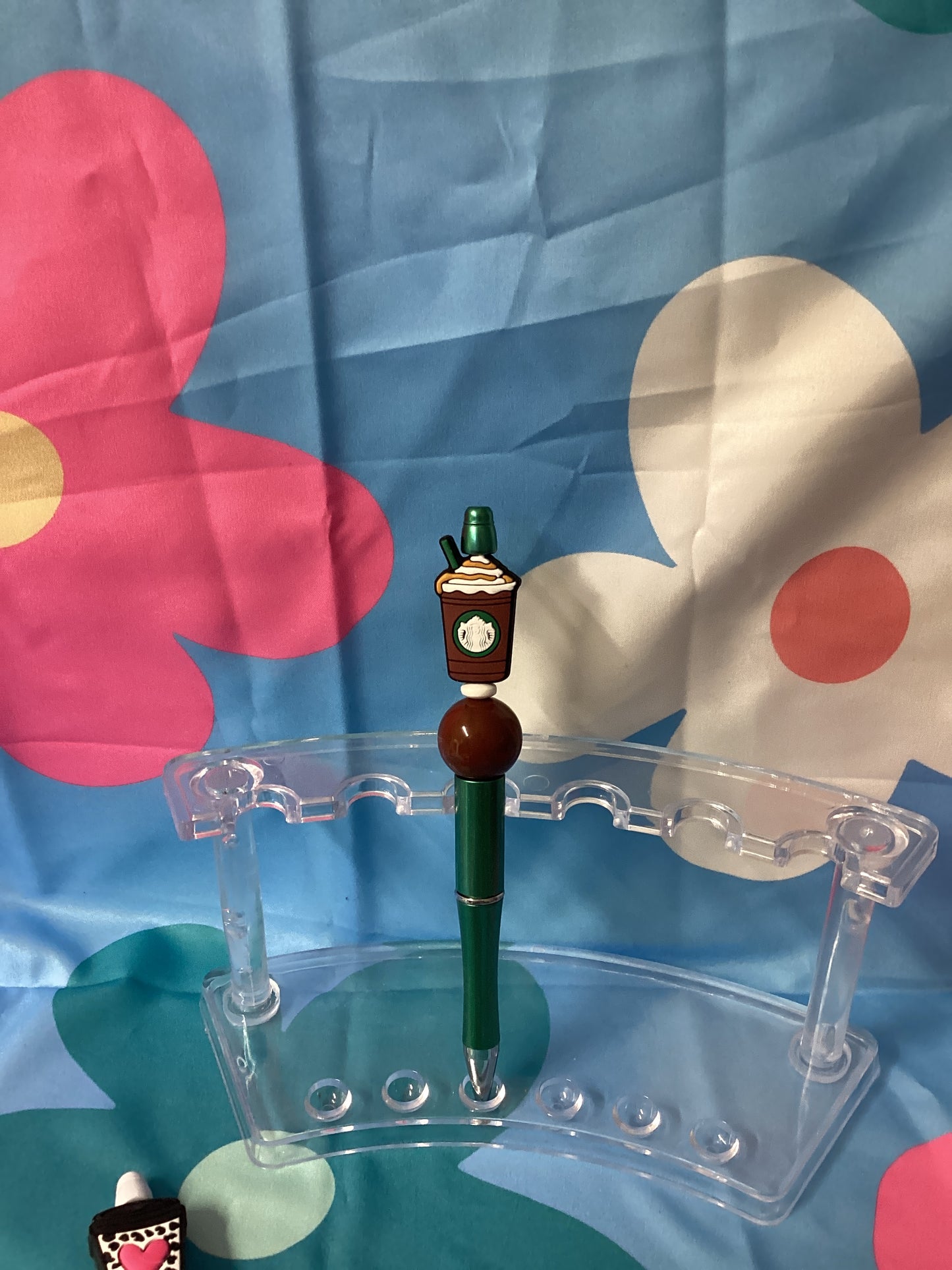 Starbucks coffee mug beaded pen