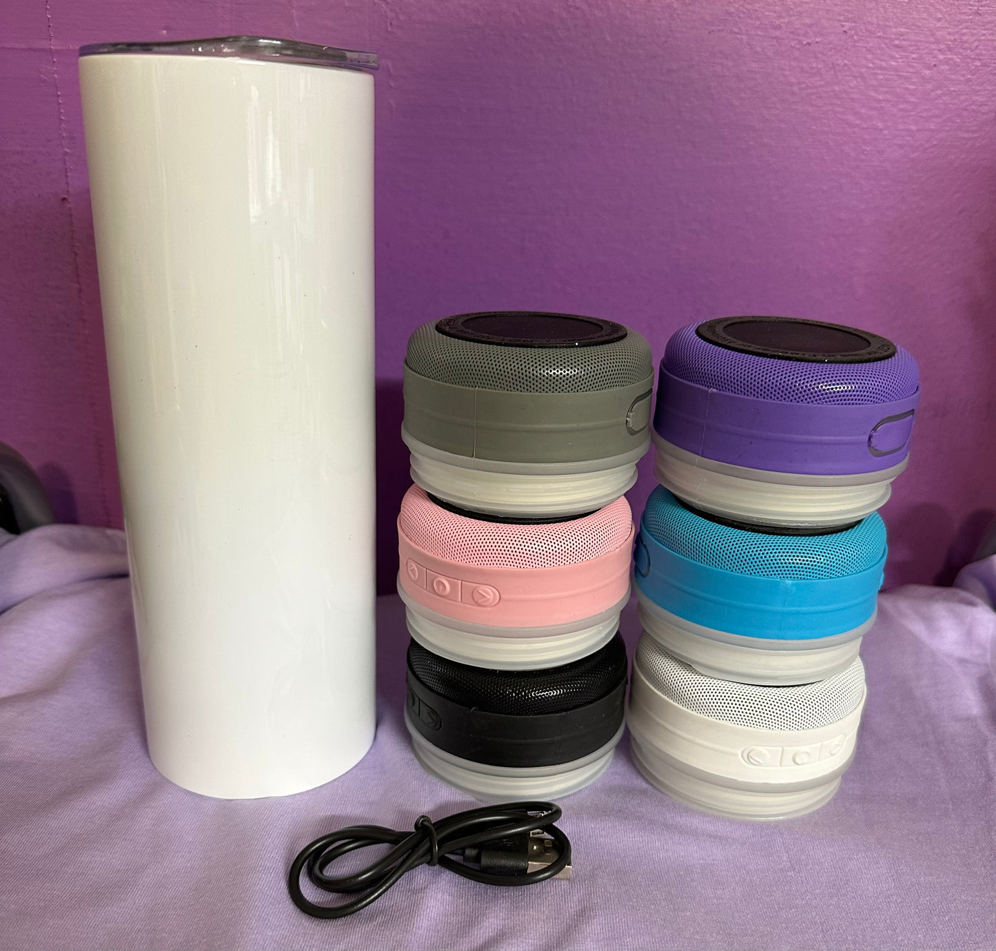 20 Oz bluetooth speaker tumbler