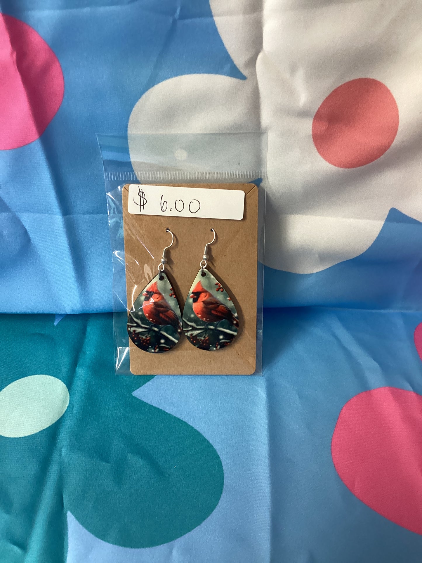 Cardinal Earrings