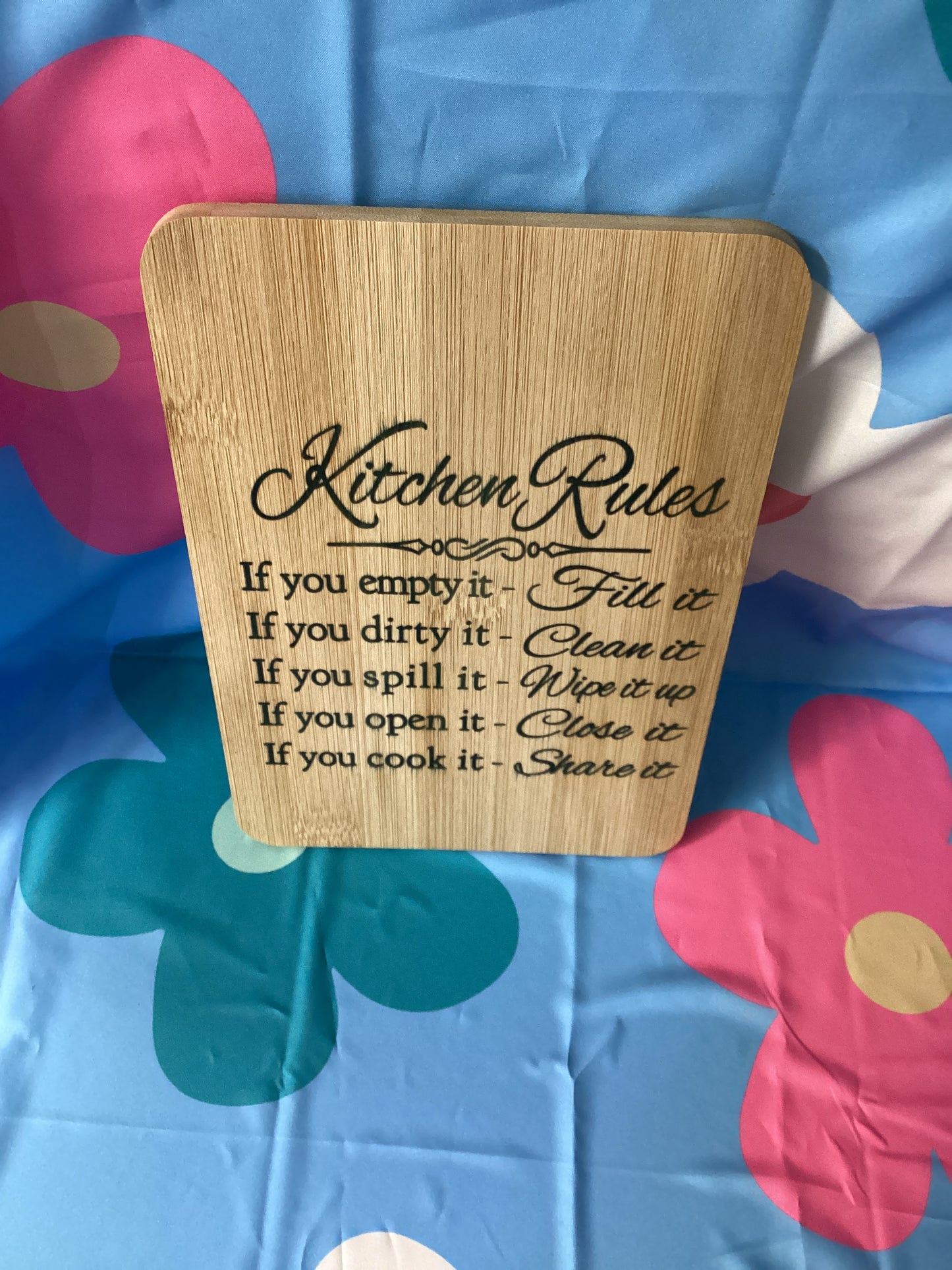 Kitchen cutting board for decoration only