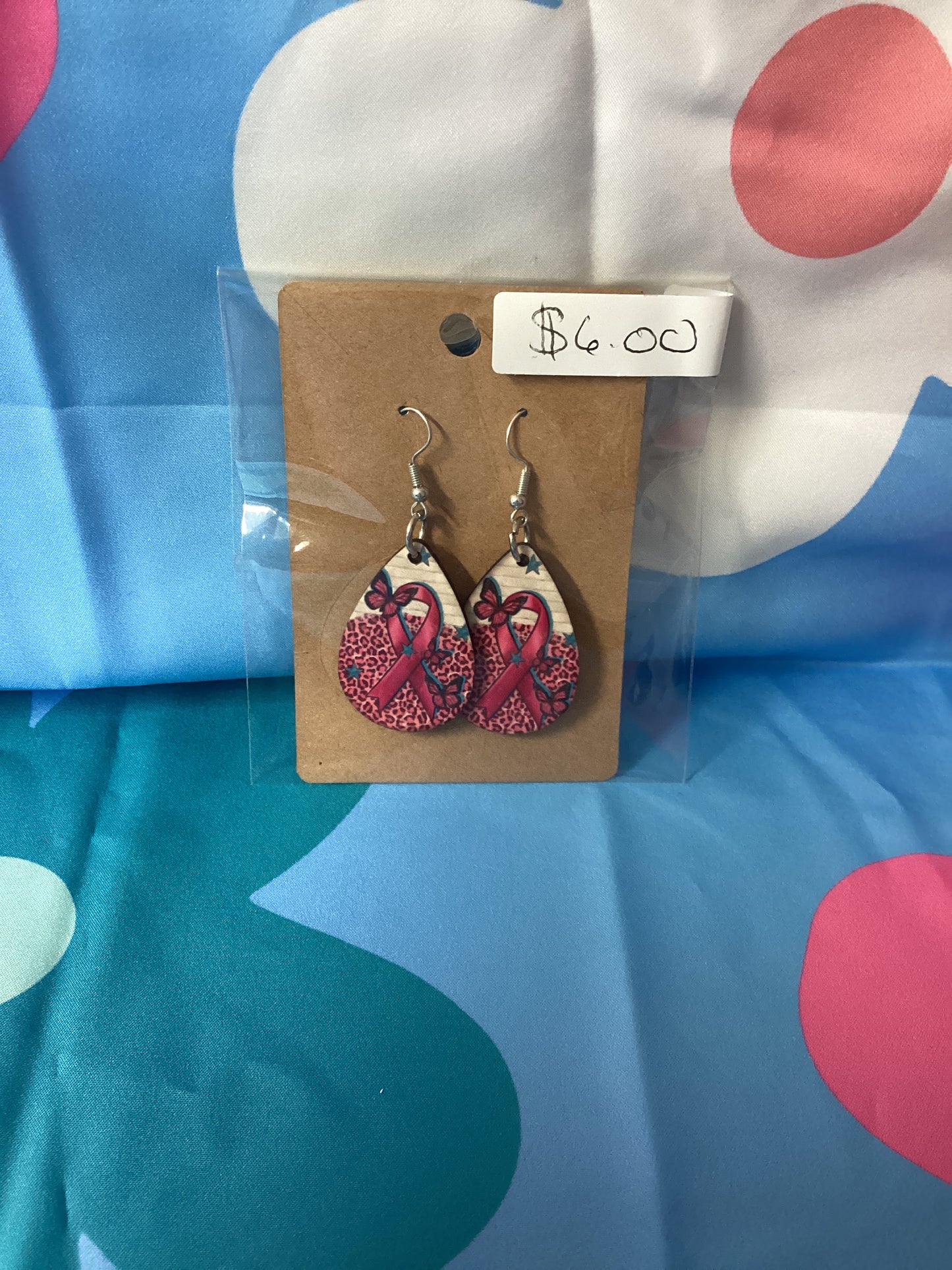 Breast cancer ribbon Earrings