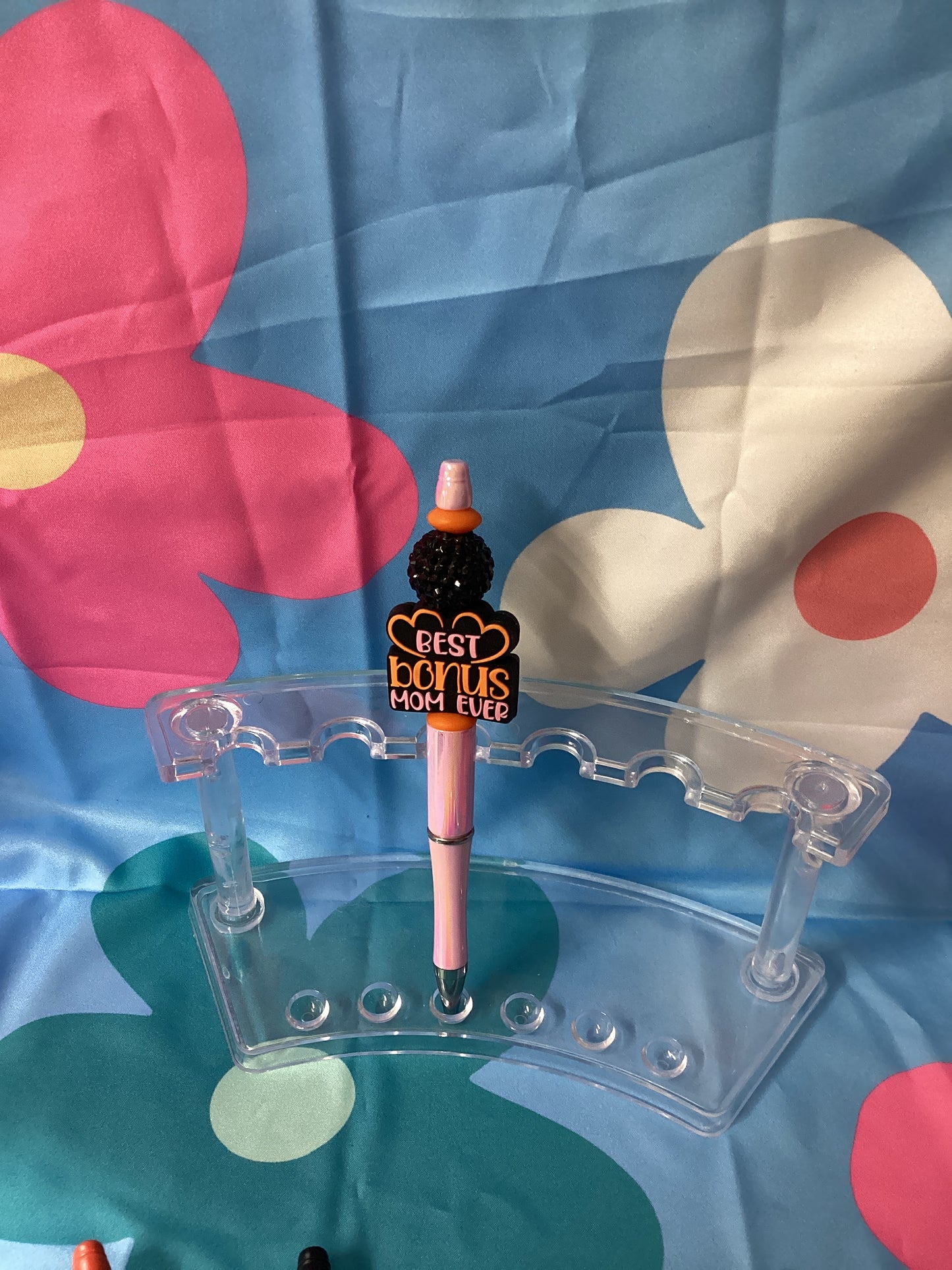 Best bonus mom ever beaded pen
