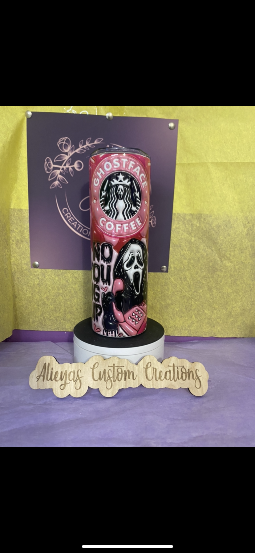 Ghost Face 20 oz tumbler