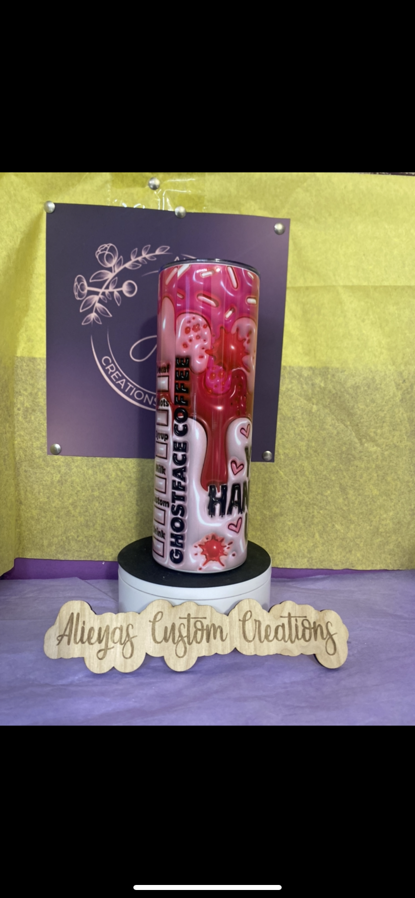Ghost Face 20 oz tumbler