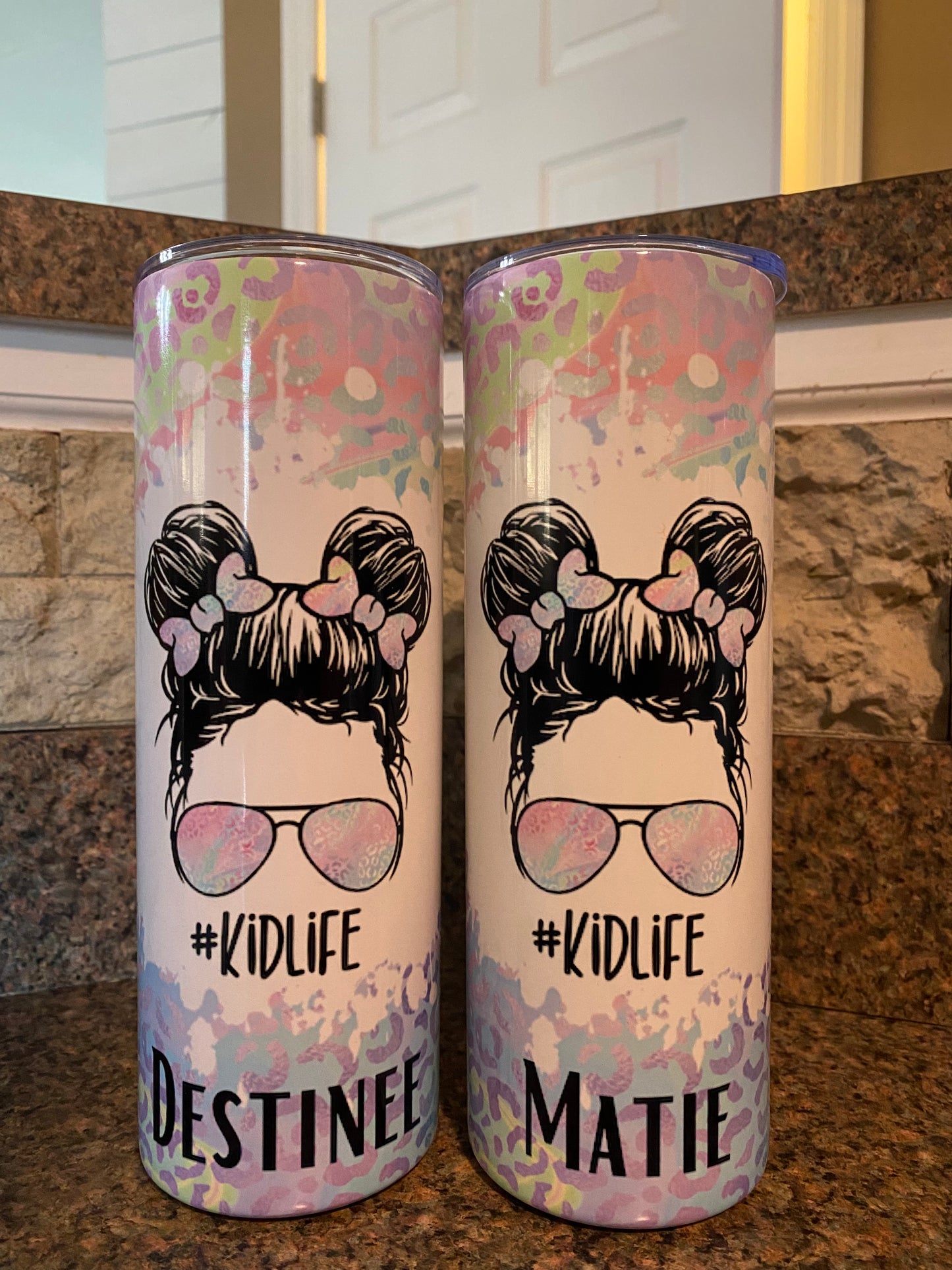 Kid life leopard 20 oz tumbler