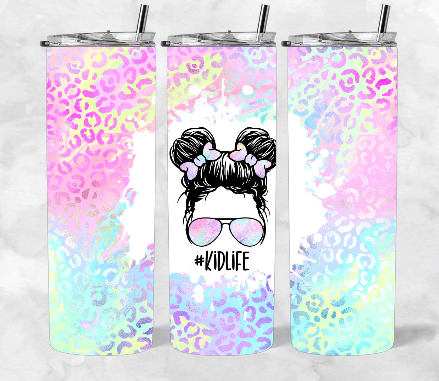 Kid life leopard 20 oz tumbler