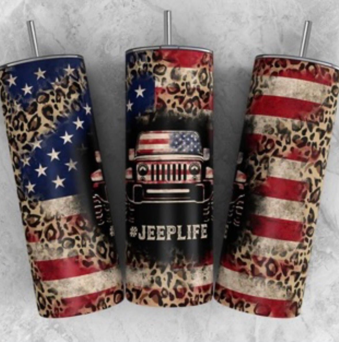 #Jeep life American flag 20 oz tumbler