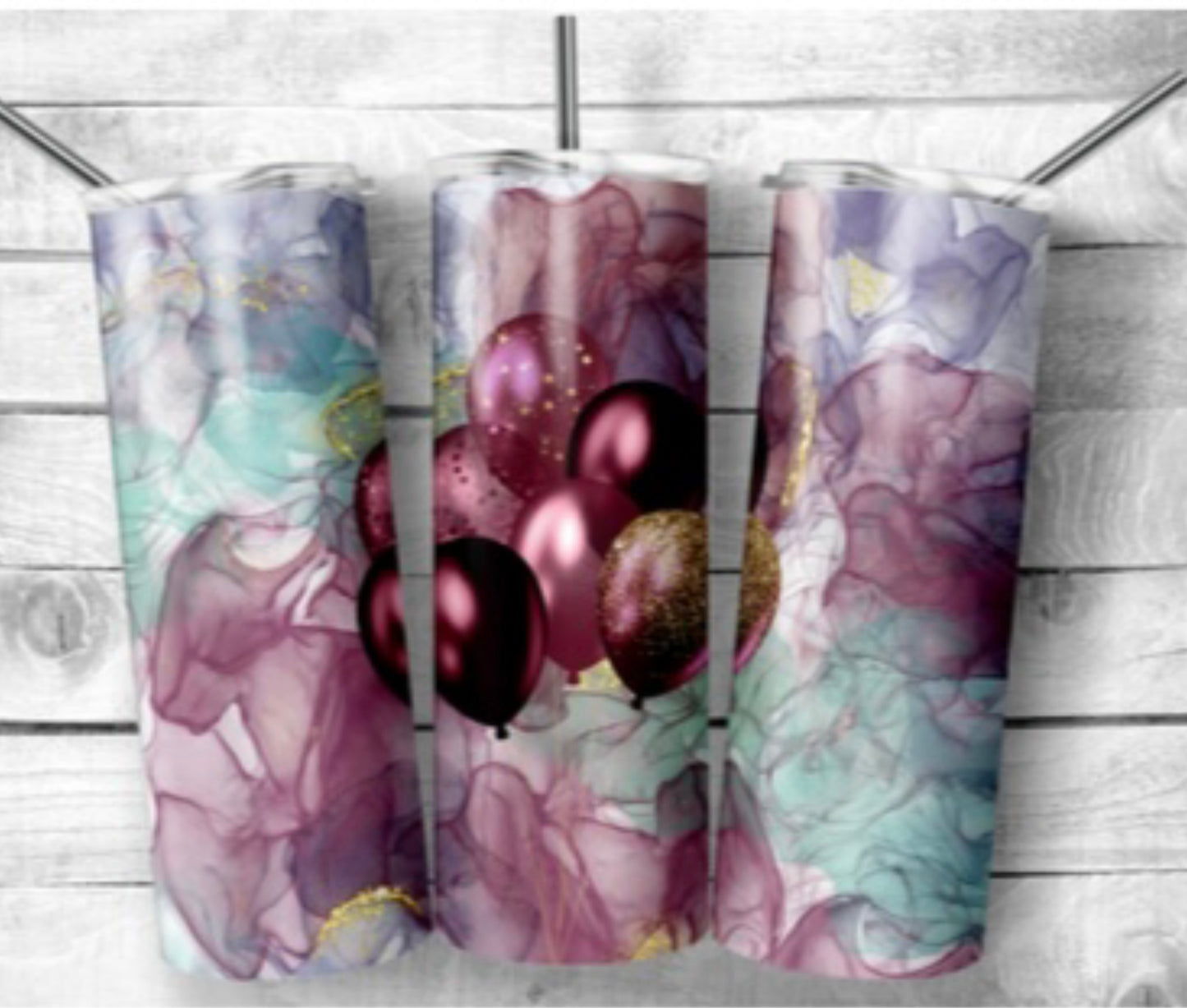 Pink balloons 20 Oz tumbler