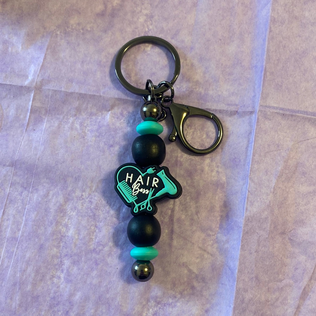 Hair boss keychain