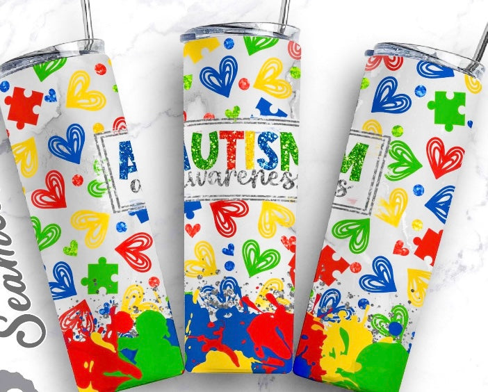Autism Awareness 20 oz tumbler