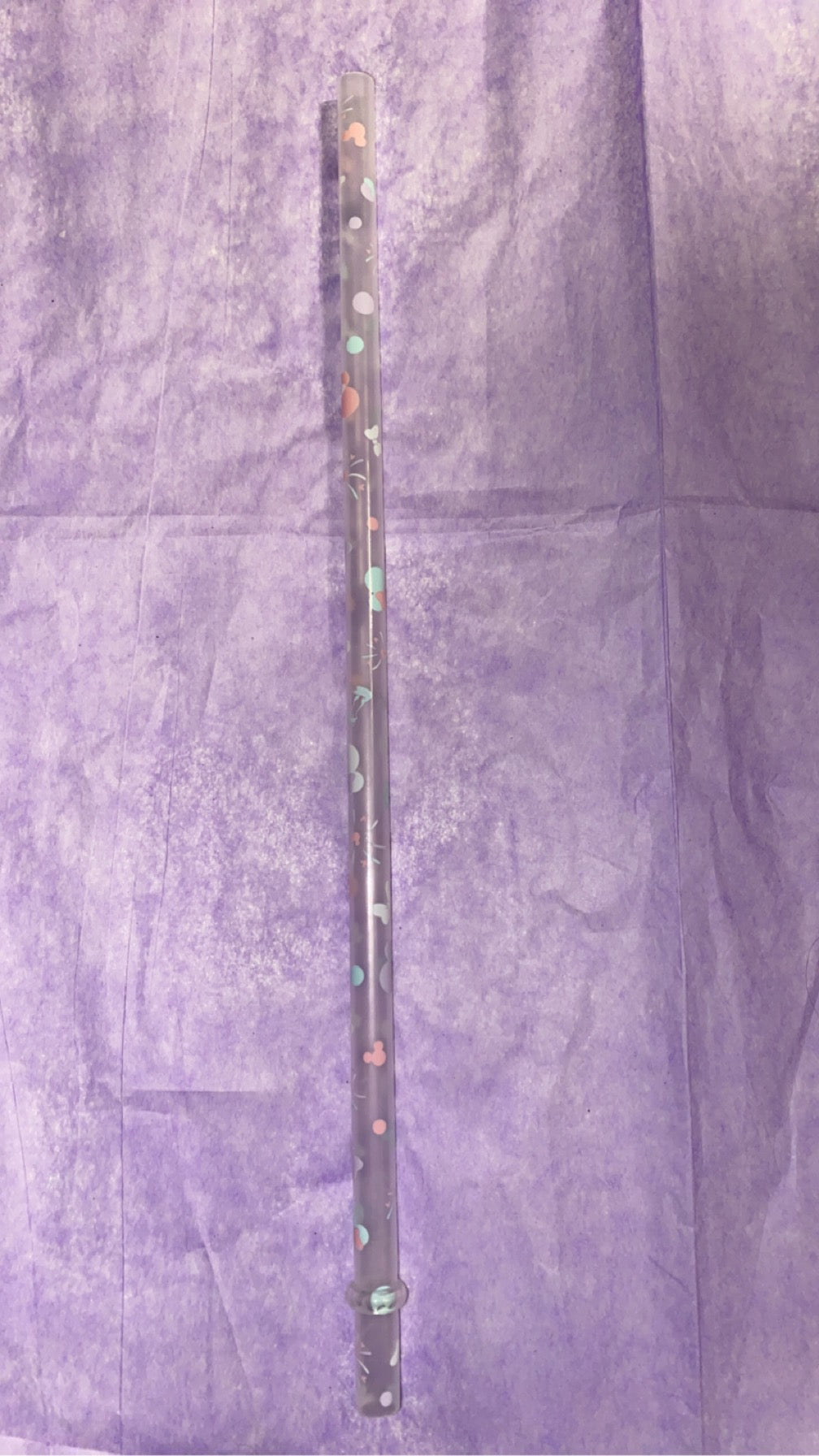 Pastel mickey straw
