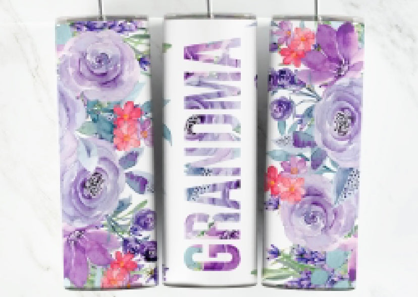 Grandma Flower 20 oz tumbler