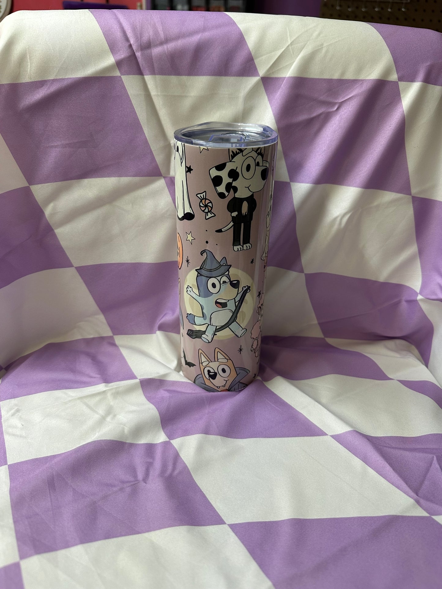 Blue dog halloween  20 oz tumbler