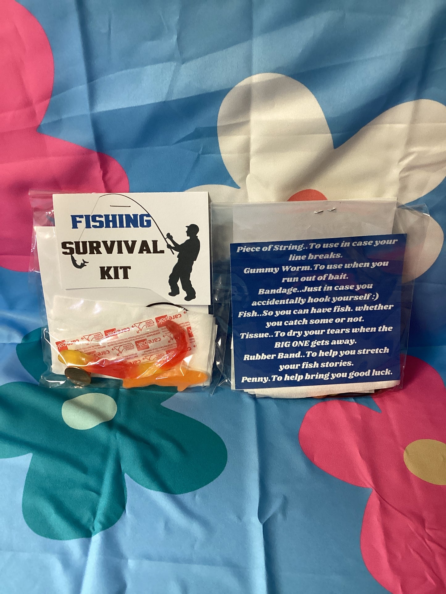 Fishing survival kit gag gift