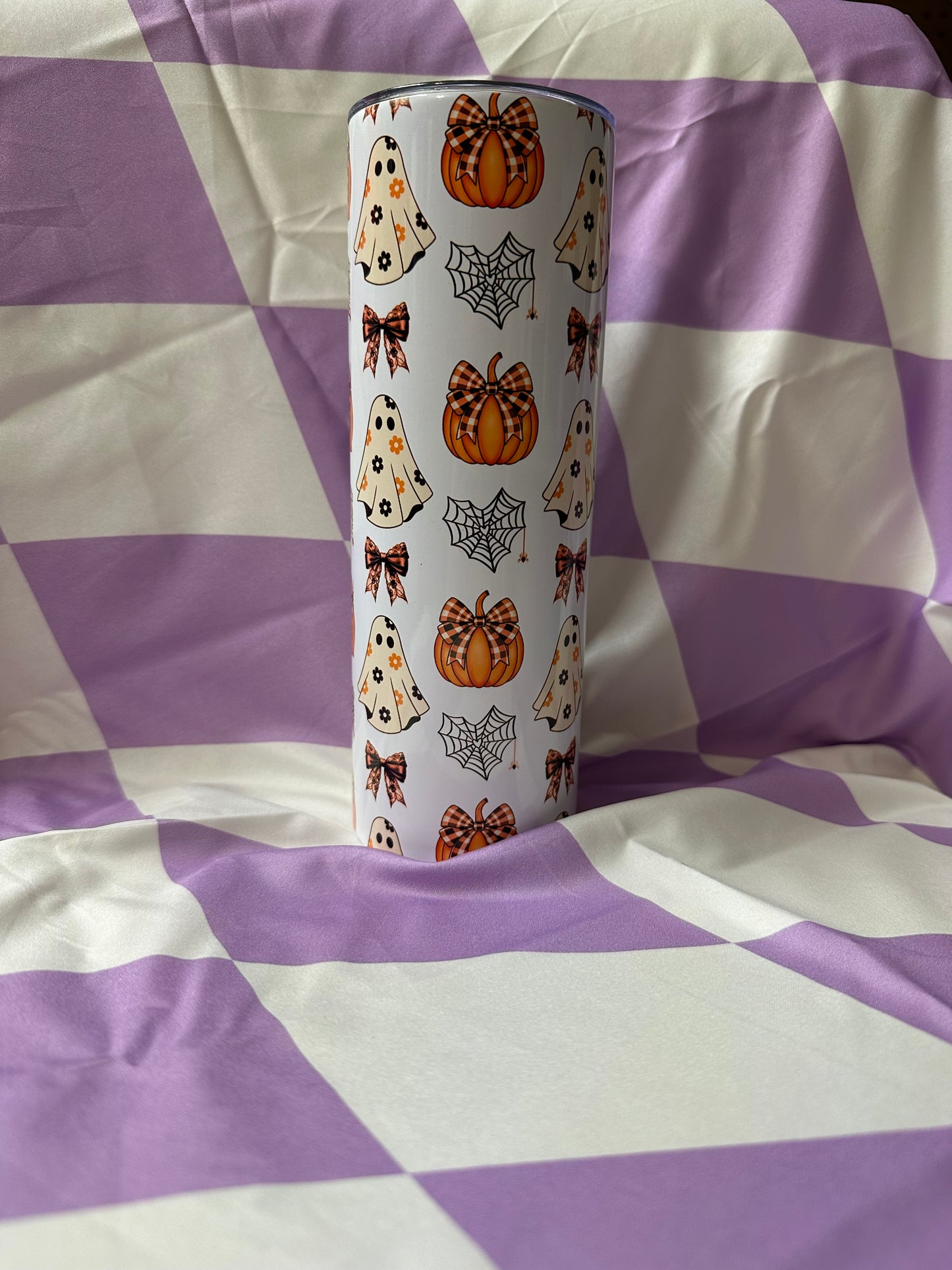 Pumpkin ghost 20 oz tumbler