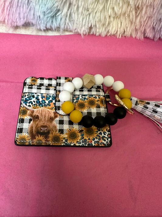 Highland cow Wallet and wristlet