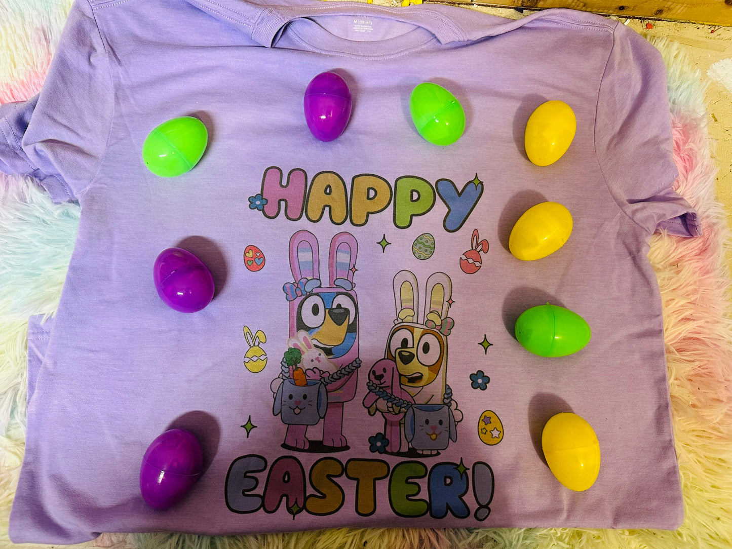 Happy Easter blue dog shirt!