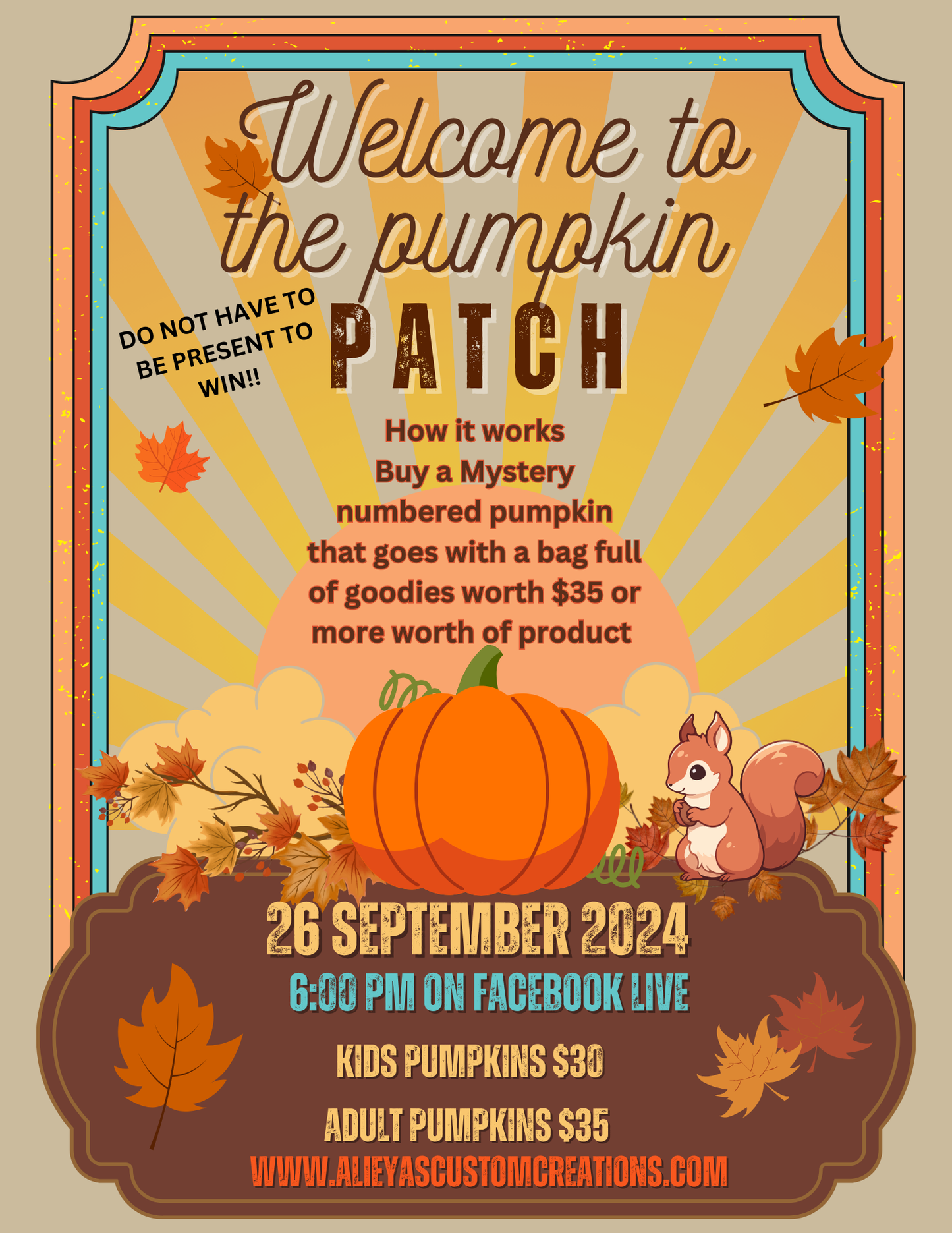 Welcome to the Pumpkin Patch Event