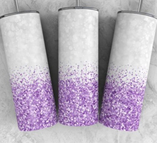 Purple glitter 20 Oz tumbler