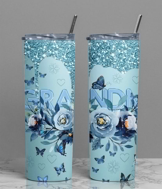 Flower Grandma 20 oz tumbler