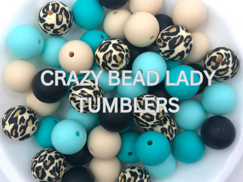 Custom Crazy Bead lady tumbler