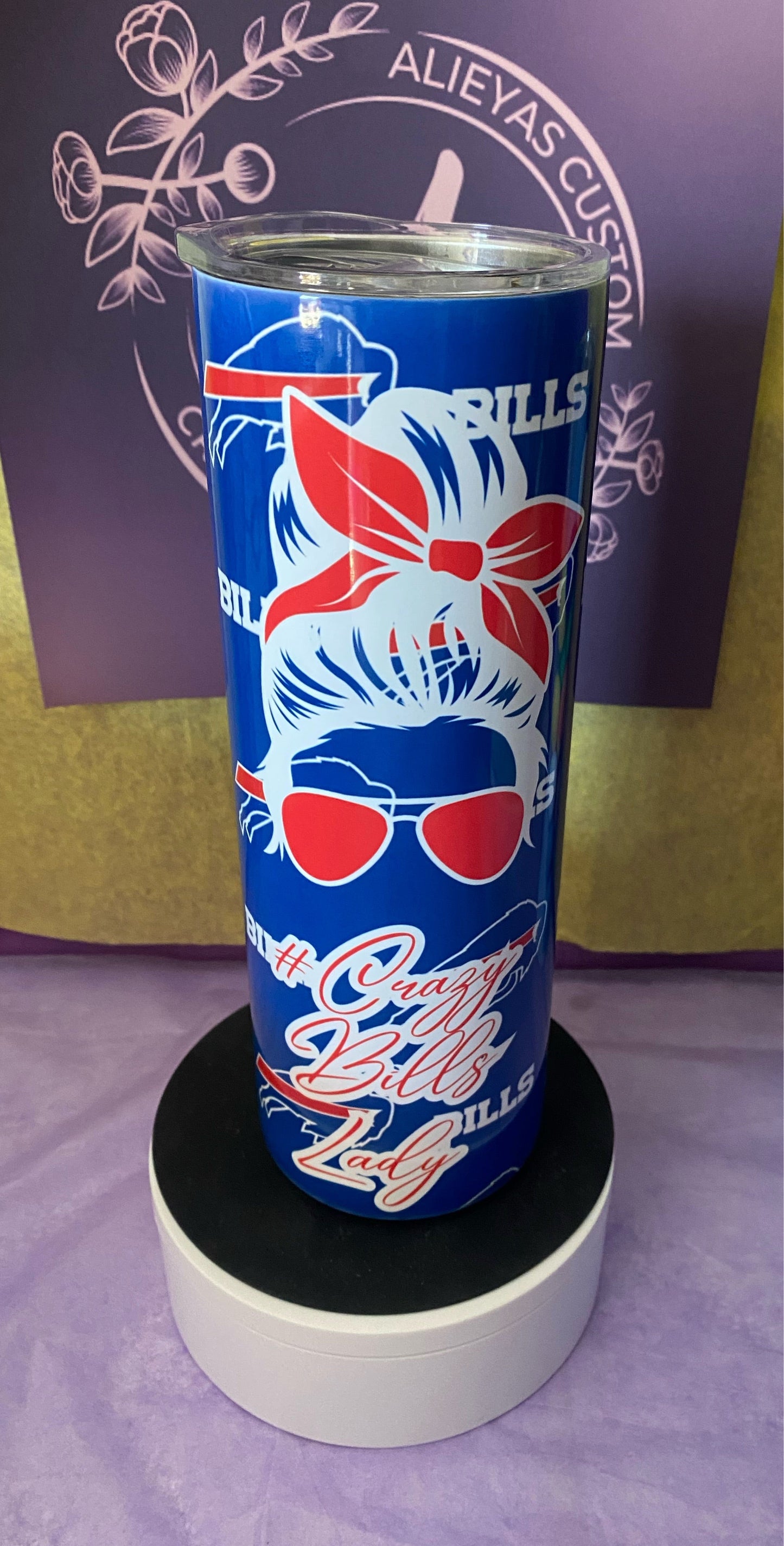 Crazy buffalo lady 20 oz tumbler