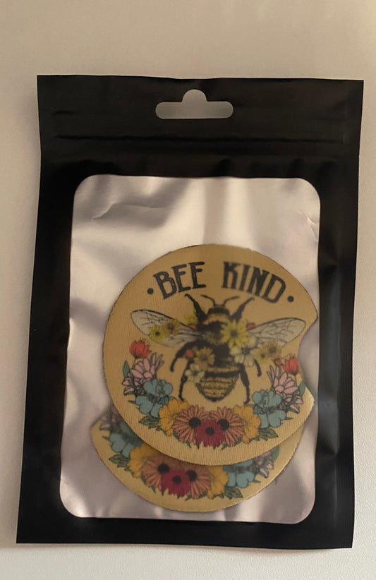 Bee Kind Car coasters