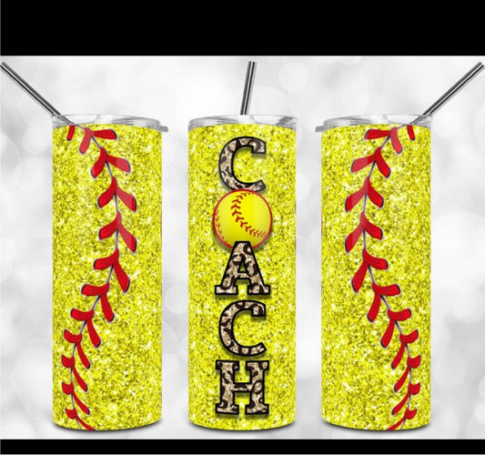 Softball coach 20 oz tumbler